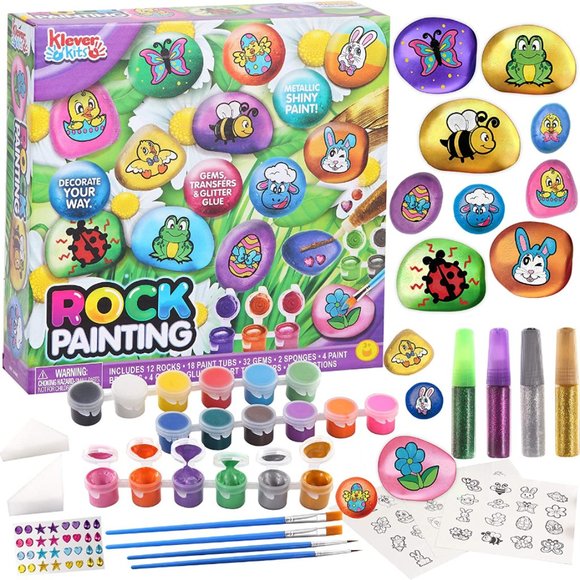 Klever Kits Other - Klever Kits Rock Painting DIY Kit with Easter Theme